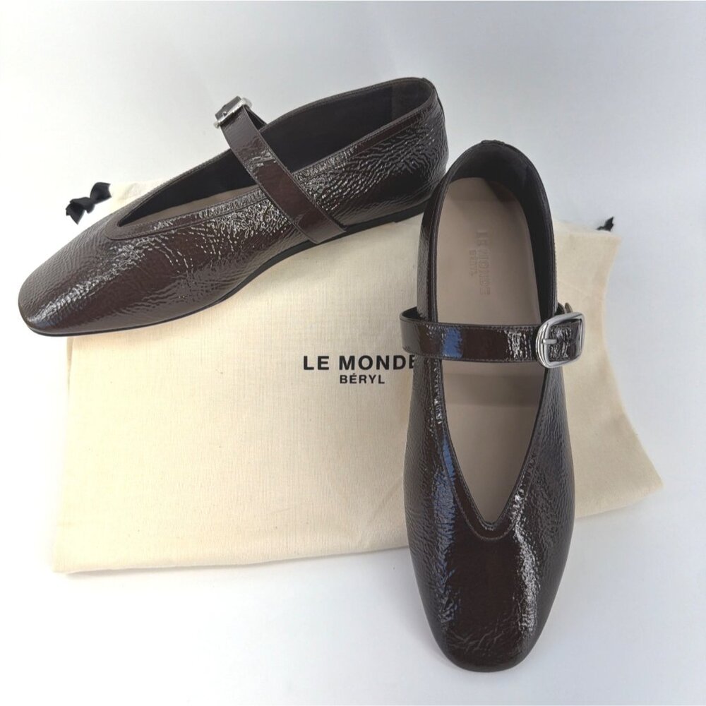 Le Monde Béryl Stella Slippers Brown Leather Women Size 36